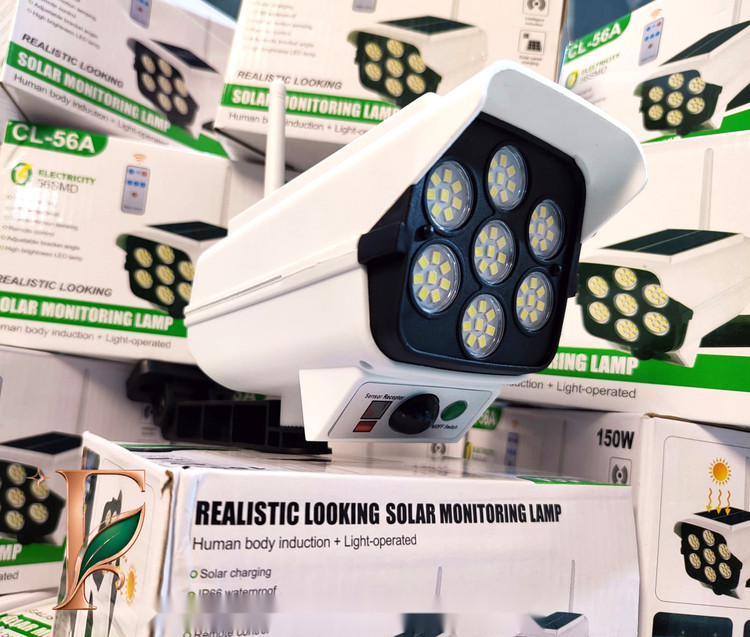 چراغ خورشیدی طرح دوربین مداربسته Pr-Cam اورجینال| چراغ امنیتی سنسوردار